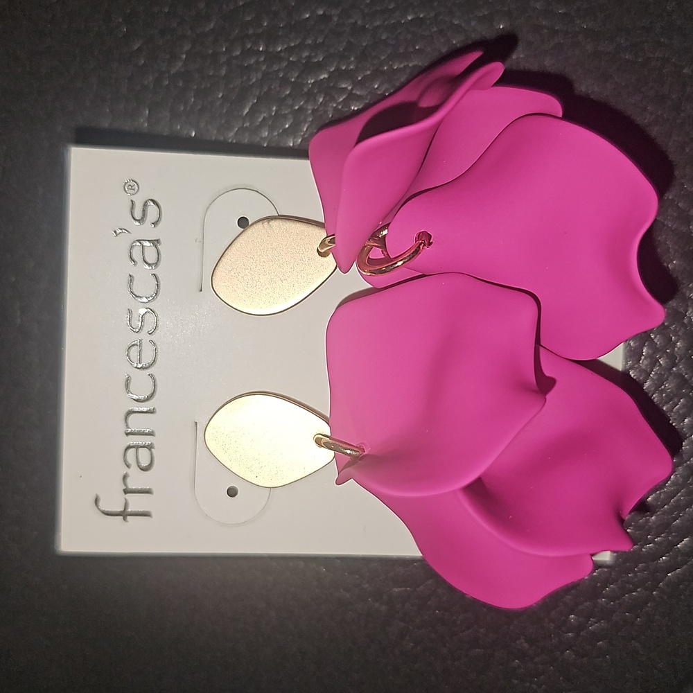 Fuchsia flower earrings